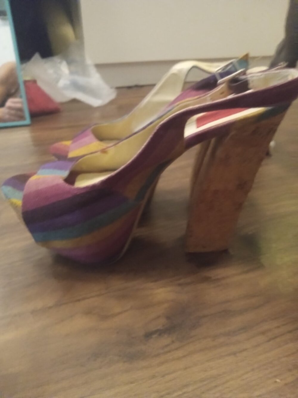 Never worn multi color heels - Picture 3 of 4